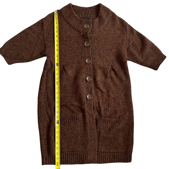 The Limited Longer Length Cardigan SZ Large Brown Chunky Wool Alpaca Blend EUC - Picture 9 of 10